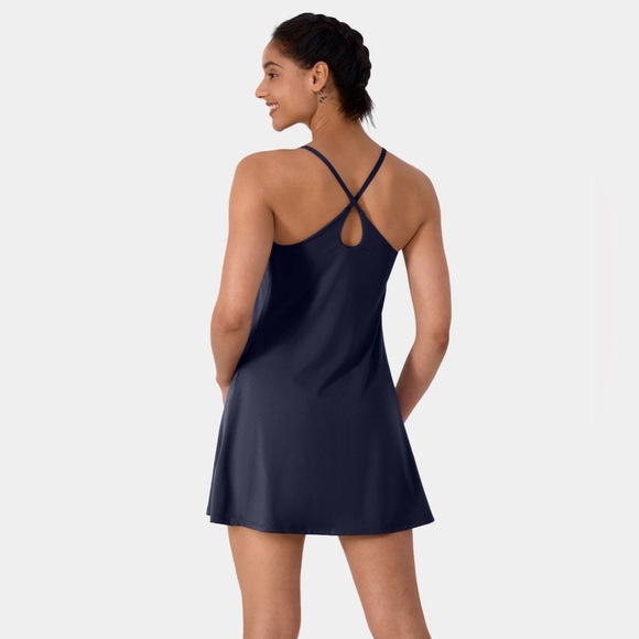 Halara Softlyzero™ Peacoat (Navy) Plush Backless Active Dress | NEW!!💙💙🖤🖤 - Picture 2 of 10